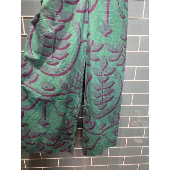 NEW WOMENS ANTHROPOLOGIE PORRIDGE CLOTHING GREEN HIGH NECK WIDE LEG JUMPSUIT 0 - Picture 3 of 11